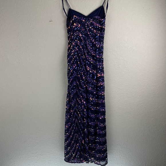 ADRIANNA PAPELL Womens Spaghetti‎ Strap Maxi Formal Sheath Dress - Picture 4 of 11